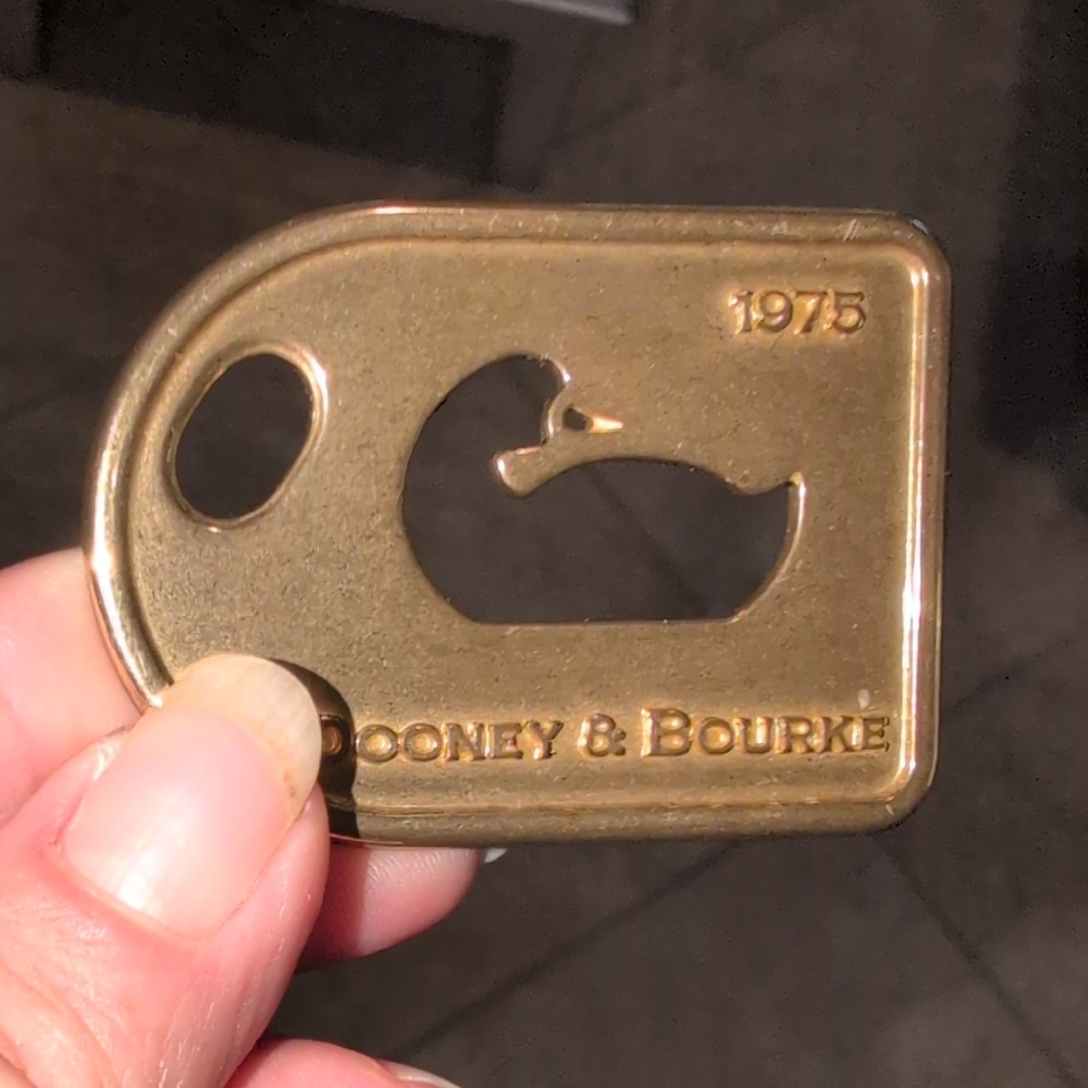 Dooney & Bourke Brass Duck Plate